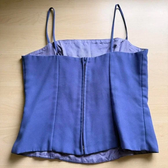 Beaded Blue & Purple Corset Top & Scarf - Picture 6 of 8